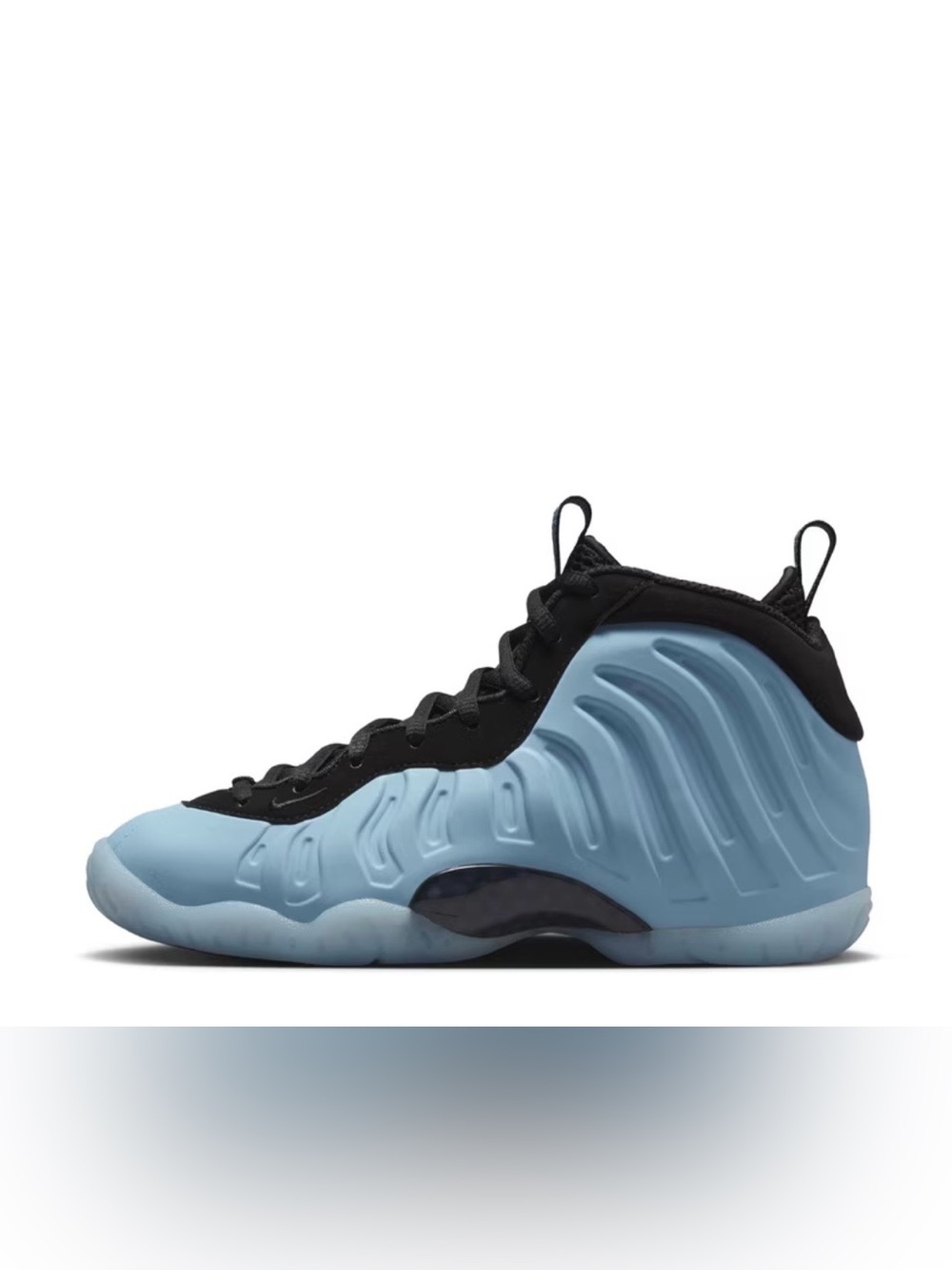 Nike Kids Foamposite One in Light Blue and Black